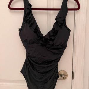 Ralph Lauren black one piece bathing suit